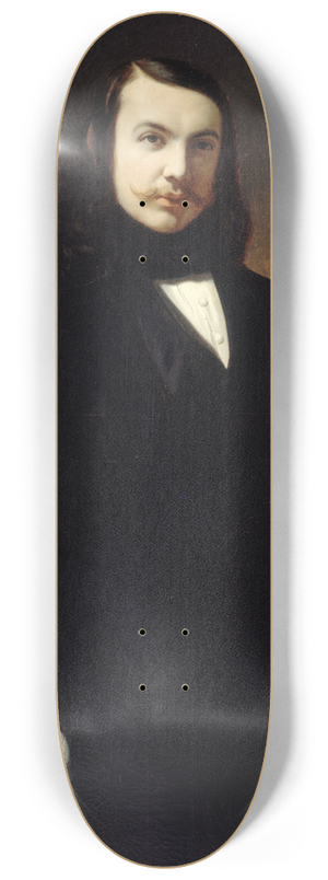 Auguste de Chtillon - Portrait de Thophile Gautier (1811-1872), pote, romancier et critique 8.25 inch art skate deck
