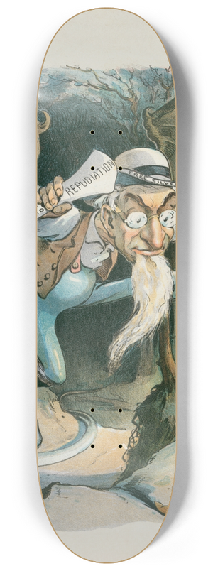 Udo Keppler - The free silver jabberwock 8.25 inch art skate deck