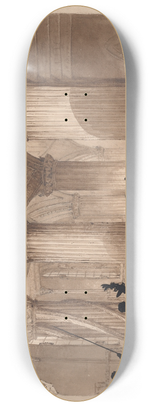 Auguste Edouart - Roslyn Chapel 8.25 inch art skate deck Auguste Edouart - Roslyn Chapel 8.25 inch art skate deck