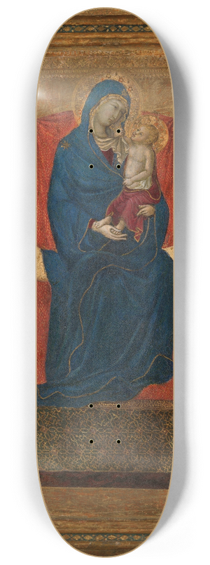 Ugolino di Nerio - Virgin and Child Enthroned with Saints Peter, Paul, John the Baptist, and Dominic and a Dominican Supplicant 8.25 inch art skate deck Ugolino di Nerio - Virgin and Child Enthroned with Saints Peter, Paul, John the Baptist, and Dominic and a Dominican Supplicant 8.25 inch art skate deck