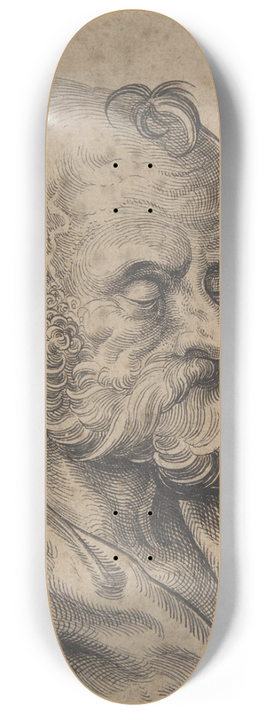 Urs Graf - Bust of a Bearded Old Man 8.25 inch art skate deck