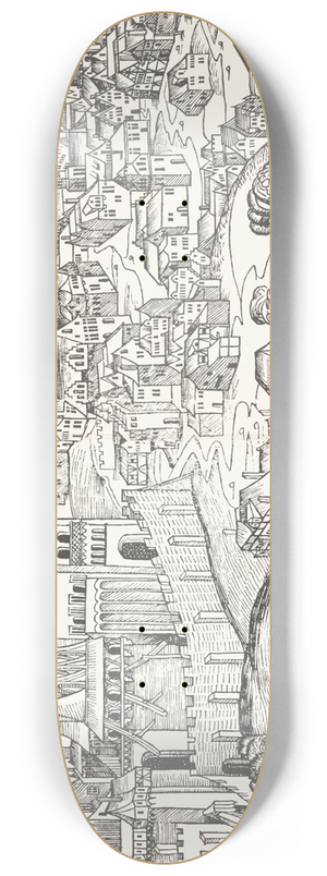 U.S. Information Agency - American Embassy, Budapest Hungary. 8.25 inch art skate deck