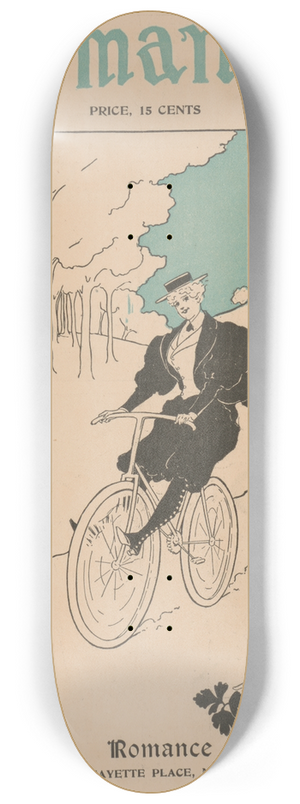 Abby E. Underwood - Romance for June. Railroad edition 8.25 inch art skate deck