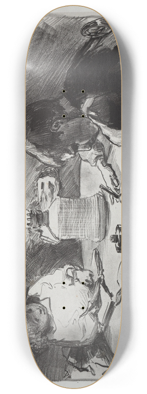 Auguste Louis Lepre - Around the Lamp 8.25 inch art skate deck Auguste Louis Lepre - Around the Lamp 8.25 inch art skate deck