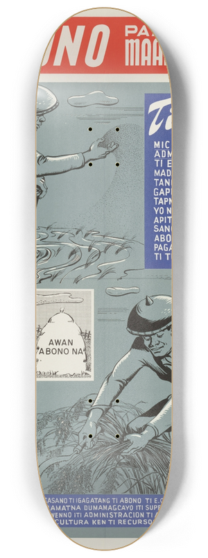 U.S. Information Agency - ECA  Fertilizer Poster 8.25 inch art skate deck