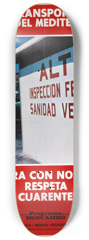 U.S. Information Agency - Evita Transportar La Mosca Mediterraneo 8.25 inch art skate deck