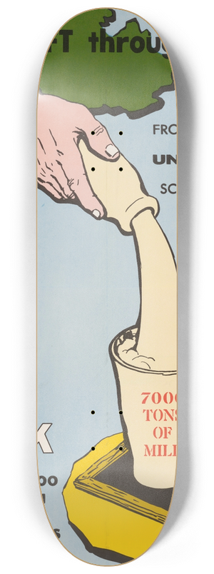 U.S. Information Agency - Gift through care 8.25 inch art skate deck