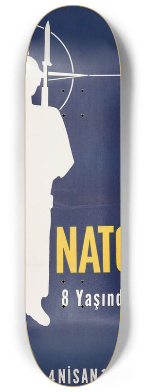 U.S. Information Agency - NATO 8th Anniversary Poster 8.25 inch art skate deck