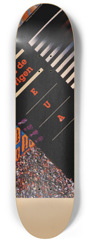 U.S. Information Agency - Pais de Origen. Una Decada de Tapetes Contemporaneos. 8.25 inch art skate deck