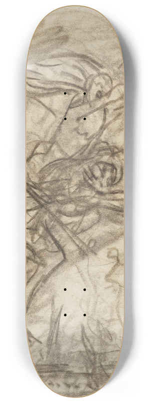 Auguste Louis Lepre - La Mort et les Passions fondant sur la terre 8.25 inch art skate deck