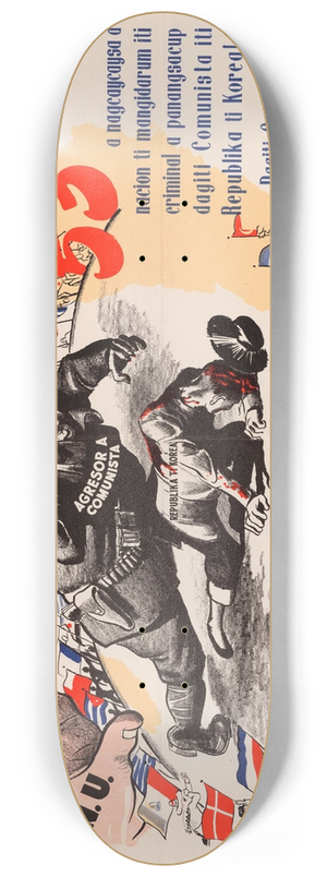 U.S. Information Agency - Stop Criminal! 8.25 inch art skate deck