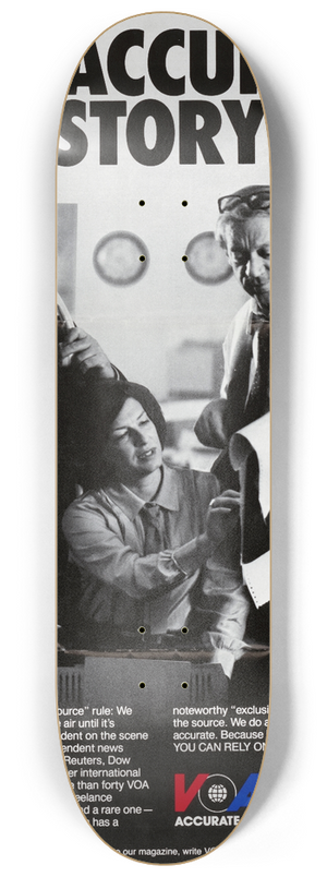 U.S. Information Agency - The Accurate Story. VOA News 8.25 inch art skate deck