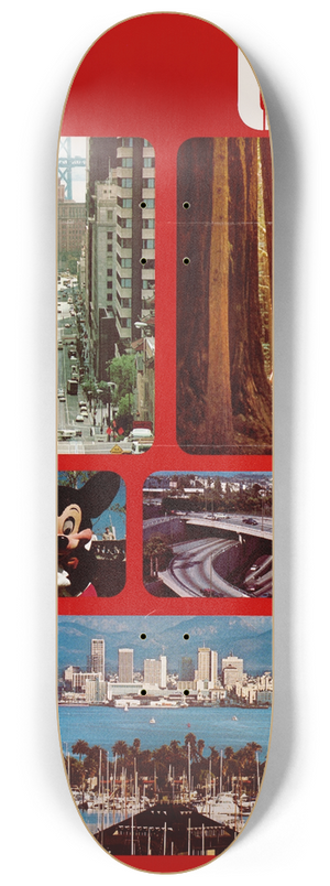 U.S. Information Agency - USA: California Attractions 8.25 inch art skate deck