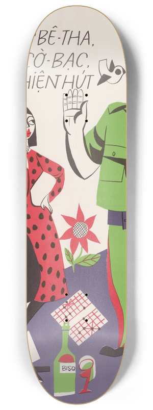 U.S. Information Agency - Vietnamese Armys Seven Commandments 8.25 inch art skate deck