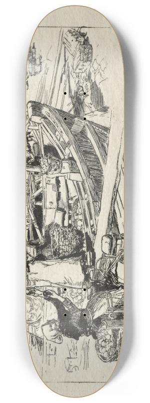 Auguste Louis Lepre - Le March aux Pommes, No. 1 8.25 inch art skate deck Auguste Louis Lepre - Le March aux Pommes, No. 1 8.25 inch art skate deck