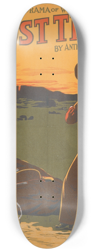 U.S. Lithograph Co. - A comedy drama of western life, The lost trail by Anthony E. Wills. 8.25 inch art skate deck