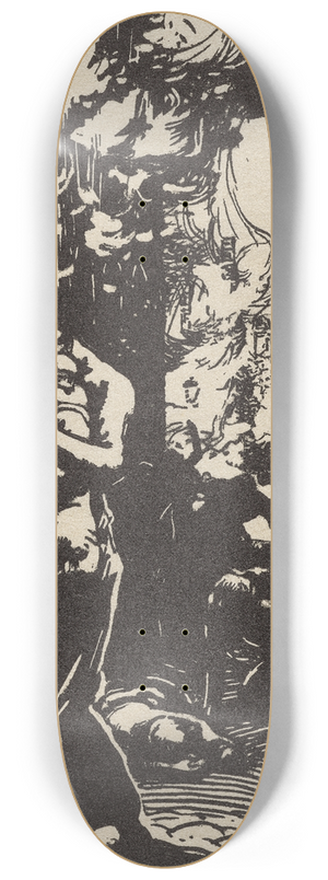 Auguste Louis Lepre - LIncendie de Louvain 8.25 inch art skate deck Auguste Louis Lepre - LIncendie de Louvain 8.25 inch art skate deck