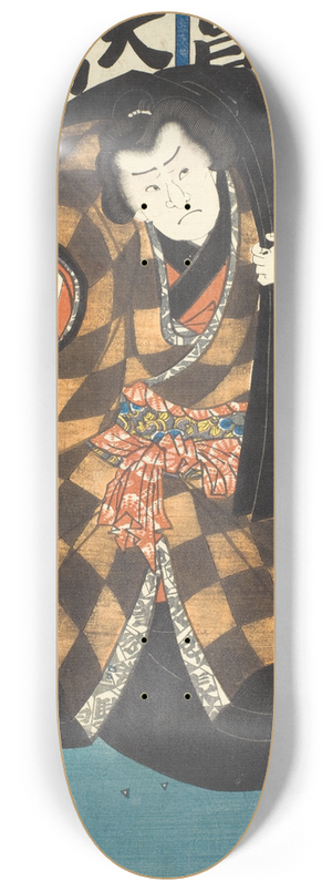Utagawa Kunisada (Toyokuni III) - Actor in the Role of Wrestler Hanaregoma no Chkichi 8.25 inch art skate deck