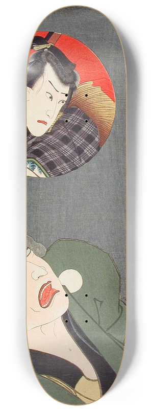 Utagawa Kunisada (Toyokuni III) - Hayano Kanpei and the Farmer Yoichibei 8.25 inch art skate deck