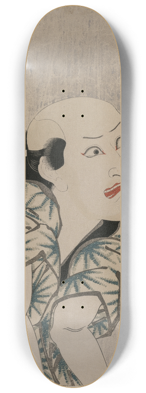 Utagawa Kunisada (Toyokuni III) - Nakamura Utaemon III as the Monkey Trainer Yojiro (from the series Famous Kabuki Plays) 8.25 inch art skate deck