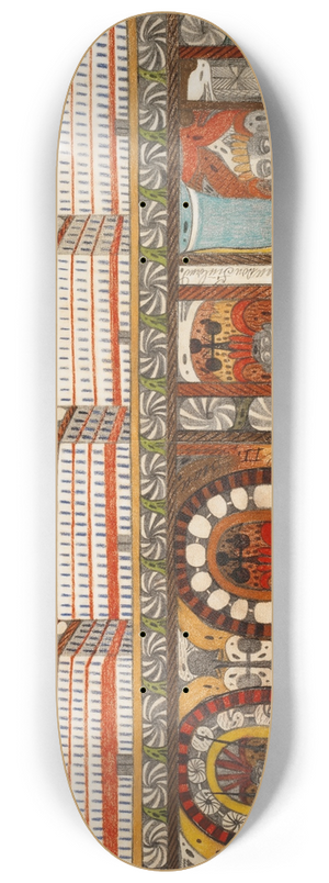 Adolf Wlfli - Die furchtbare Riesen=Brunst Deer Riesen=Stadt, Mutter=Kohrn,=Ost=Wand=Hall 8.25 inch art skate deck