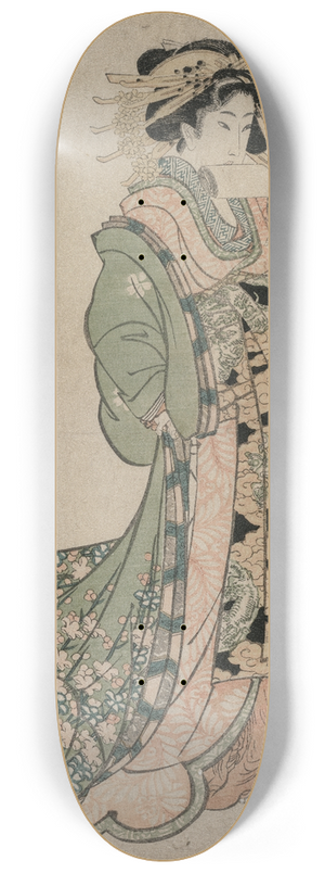 Utagawa Kunisada (Toyokuni III) - The Courtesan Shiratama of the Tamaya 8.25 inch art skate deck
