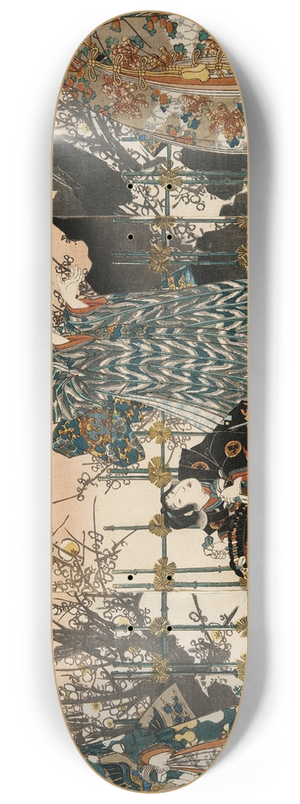 Utagawa Kunisada (Toyokuni III) - The First Lunar Month 8.25 inch art skate deck Utagawa Kunisada (Toyokuni III) - The First Lunar Month 8.25 inch art skate deck