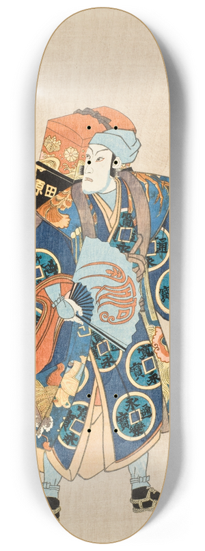 Utagawa Kunisada (Toyokuni III) - The Salve Vendor; Ichikawa Danjr IX as Toraya Tkichi 8.25 inch art skate deck