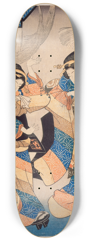 Utagawa Kunisada (Toyokuni III) - The Seventh Month 8.25 inch art skate deck Utagawa Kunisada (Toyokuni III) - The Seventh Month 8.25 inch art skate deck