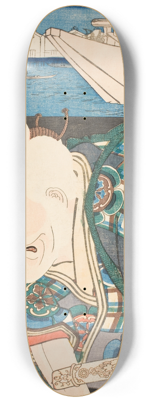 Utagawa Kunisada (Toyokuni III) - The Uota Restaurant; (Actor Ichikawa Ebiz V as) Tarzaemon 8.25 inch art skate deck