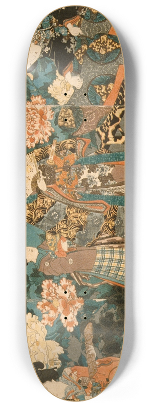 Utagawa Kunisada (Toyokuni III) - Visiting the Peony Garden 8.25 inch art skate deck