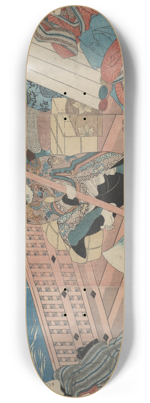 Utagawa Kuniyoshi - Hakata kojor kezori kuemon komatsuya sshichi 8.25 inch art skate deck