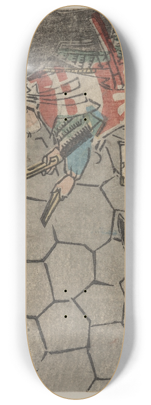 Utagawa Kuniyoshi - Hyshigi o utsu bushi 8.25 inch art skate deck