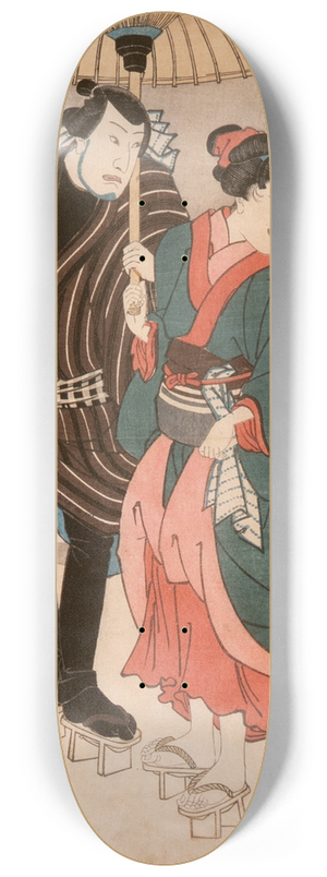 Utagawa Kuniyoshi - Osayo and Genta 8.25 inch art skate deck