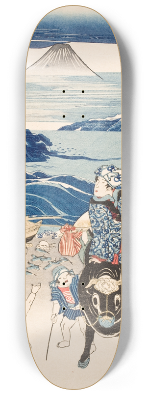 Utagawa Kuniyoshi - Sagami; Fisherman unloading Bonito 8.25 inch art skate deck