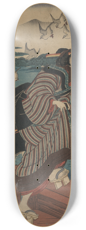 Utagawa Kuniyoshi - Sanbashi no onna 8.25 inch art skate deck