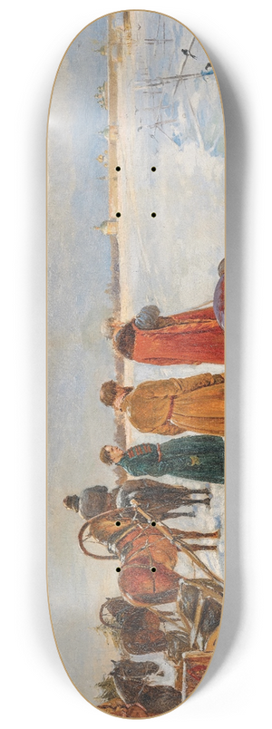 Vasili Ivanovich Pavlov - A Homage to the Monastery on the River Volga 8.25 inch art skate deck