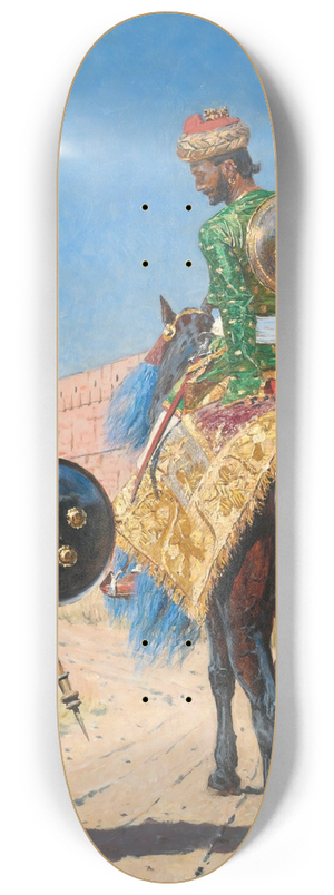 Vasily Vereshchagin - Mounted Warrior in Jaipur 8.25 inch art skate deck
