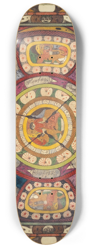 Adolf Wlfli - In Fnf Variattiohnen, meine Wenigkeit, den Affrika=Reisenden, Skt. Adolf II., Wlfli 8.25 inch art skate deck