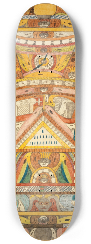 Adolf Wlfli - Leantika,=Riesen=Grand=Hottell, in Lion=See; Indien 8.25 inch art skate deck