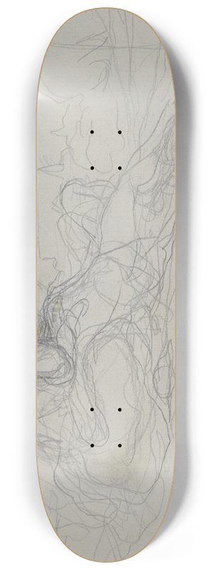 Victor Mller - Eine junge Frau und ein Jngling, den Kopf in ihren Scho gelegt, auf einem Hgel lagernd 8.25 inch art skate deck