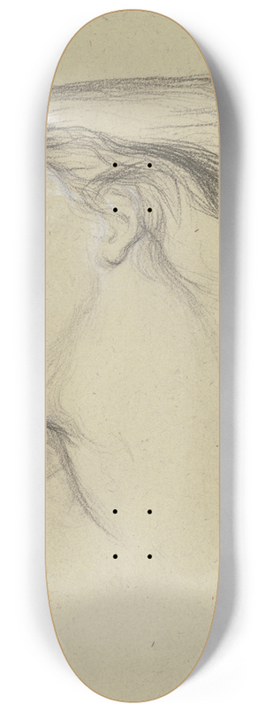 Victor Mller - Kopf einer Frau mit Hut nach links, in Untersicht 8.25 inch art skate deck