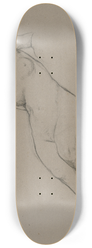 Victor Mller - Lagernder weiblicher Akt nach links, mit Draperie 8.25 inch art skate deck