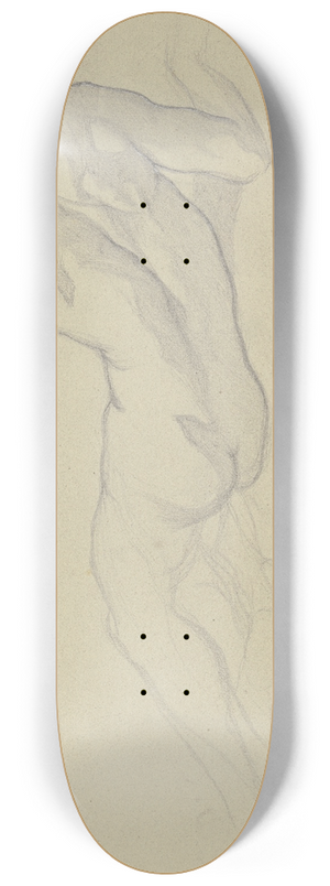 Victor Mller - Liegender Hirte aus der Verkndigung als Aktfigur in Rckansicht 8.25 inch art skate deck