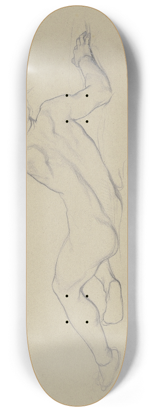 Victor Mller - Liegender Hirte aus der Verkndigung als Aktfigur in Rckansicht 8.25 inch art skate deck