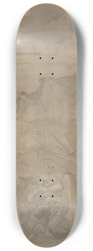 Victor Mller - Trinkgelage eines Knigs und seines Gefolges 8.25 inch art skate deck