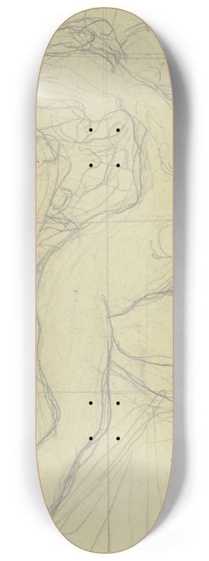 Victor Mller - Weiblicher Akt, den Tod im Nacken 8.25 inch art skate deck