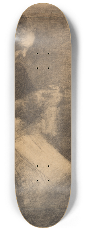 Vilhelm Hammershi - Portrt af Ida Hammershi med hndarbejde 8.25 inch art skate deck Vilhelm Hammershi - Portrt af Ida Hammershi med hndarbejde 8.25 inch art skate deck