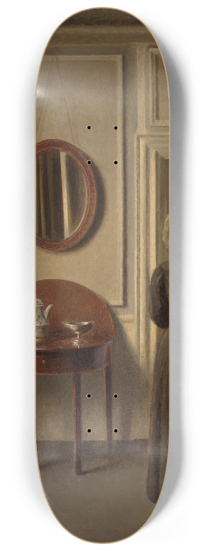 Vilhelm Hammershi - Stue (Interior with an Oval Mirror) 8.25 inch art skate deck