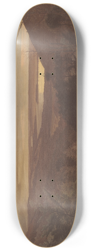 Vilhelm Kyhn - Late Evening near Himmelbjerget, Jutland 8.25 inch art skate deck